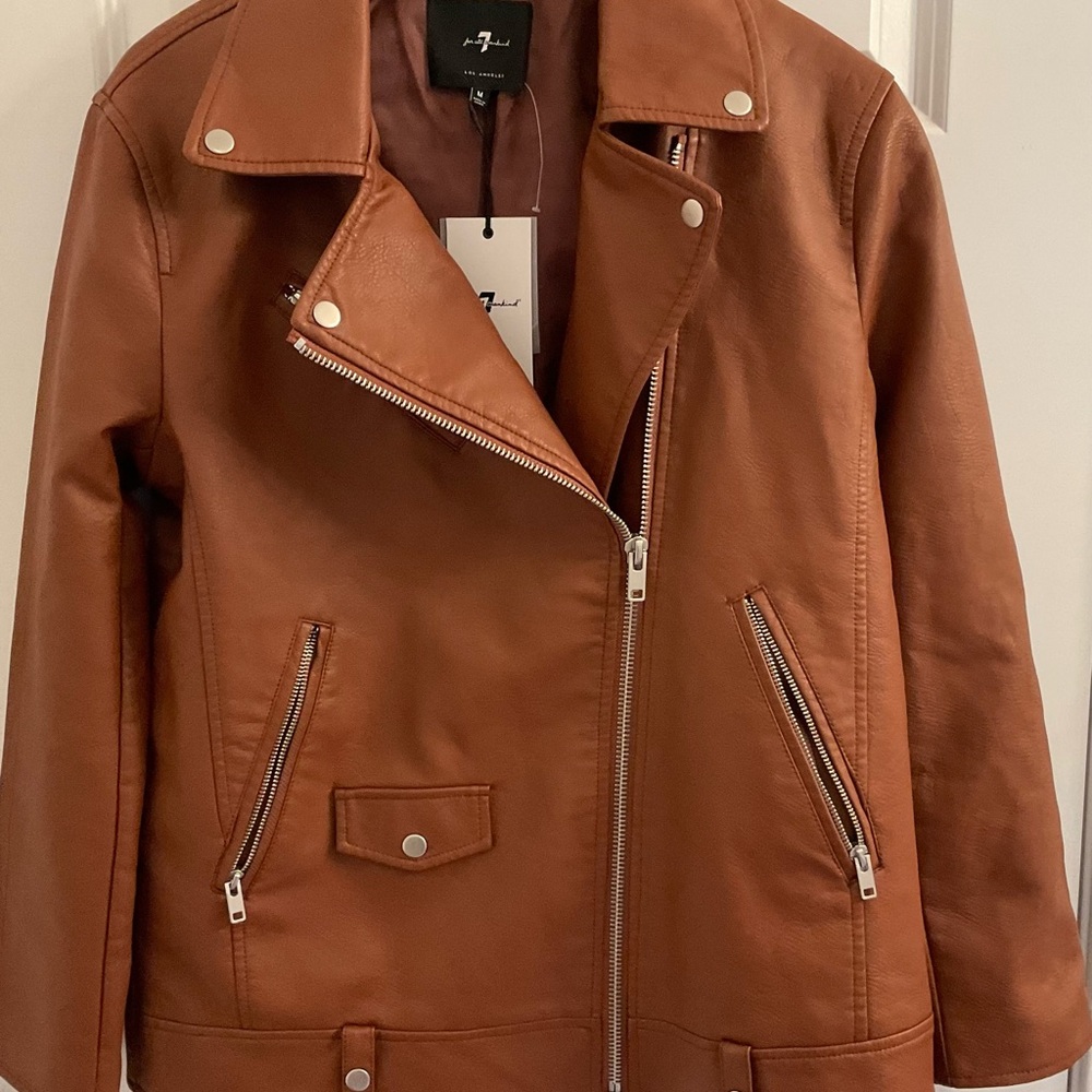 7 For All Mankind Vegan Leather Jacket - NWT - Medium - Picture 4 of 14